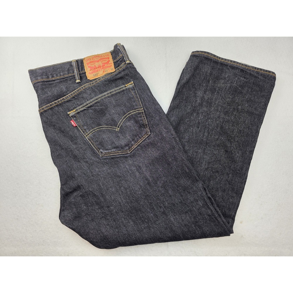 2013 Levi's 501 Jeans Men's 40 x 32 Denim Pockets‎ Black Pants Buttonfly